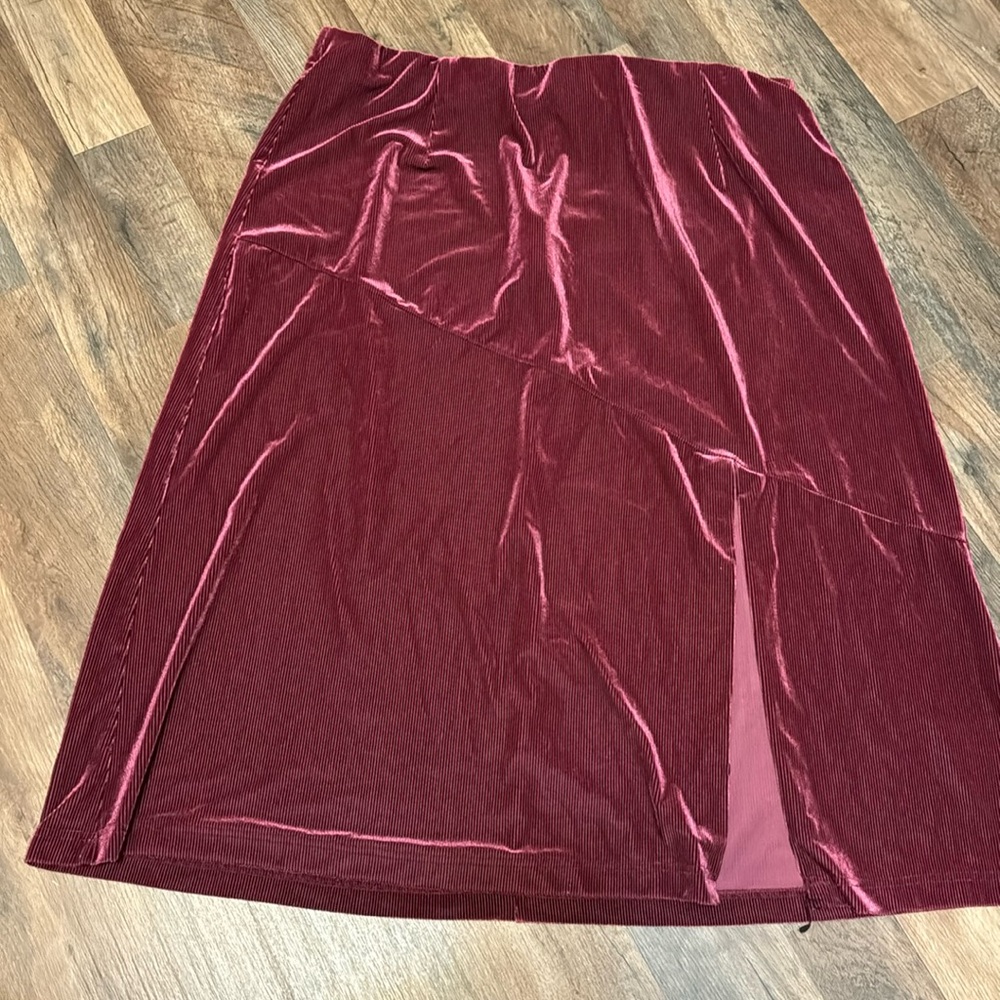 Berry Pink Knee Length ModCloth Skirt 1X